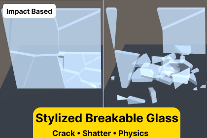 Stylized breakable glass asset preview
